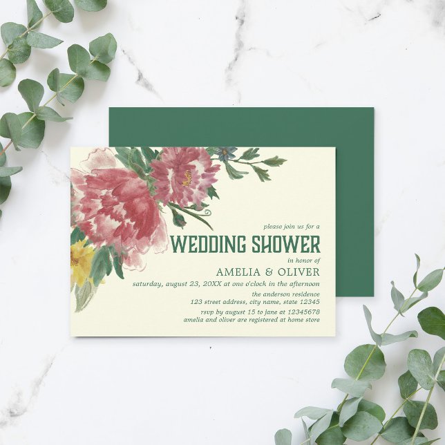 Blooming Flowers Wedding Shower Invitation (Creator Uploaded)