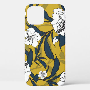 Blooming Flowers: Yellow Vintage Seamless. iPhone 12 Case