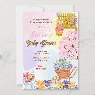 Blooming Garden Baby Shower Invitation