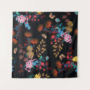 Blooming Garden Butterflies Liberty Style Tapestry