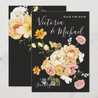 Blooming Garden Floral Dark & Moody Save the date