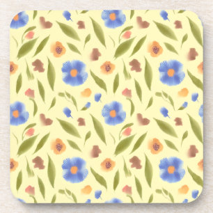 Blooming Garden Hard Plastic Coaster
