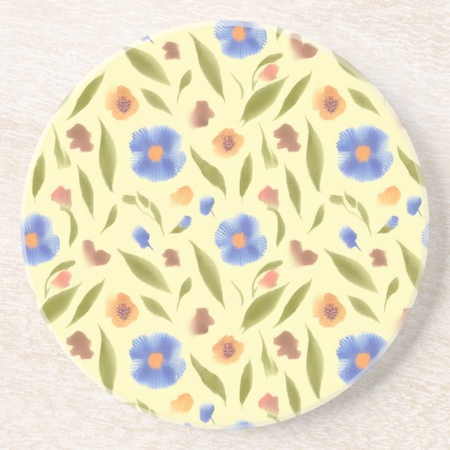 Blooming Garden Sandstone Coaster (Front)