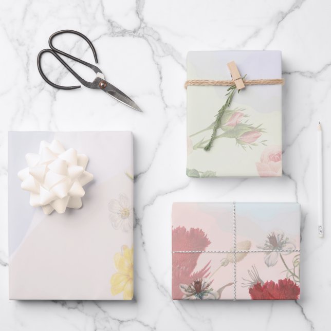 Blooming Garden Symphony Wrapping Paper Sheet (Front)