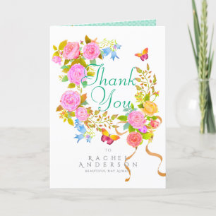 Blooming Garden Thank You Holiday Card