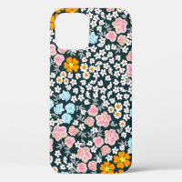 Blooming garden with roses and wildflowers. Vintag