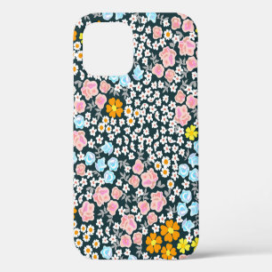 Blooming garden with roses and wildflowers. Vintag iPhone 12 Case