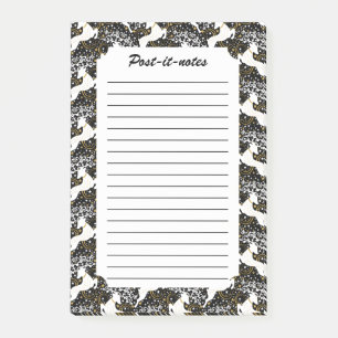 Blooming Golden Christmas Floral Deer Post-it Notes