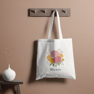 Blooming Harmony-Pink Yellow Tote Bag