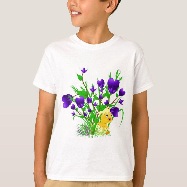 Blooming Hearts Easter Chick Shirt (Front)