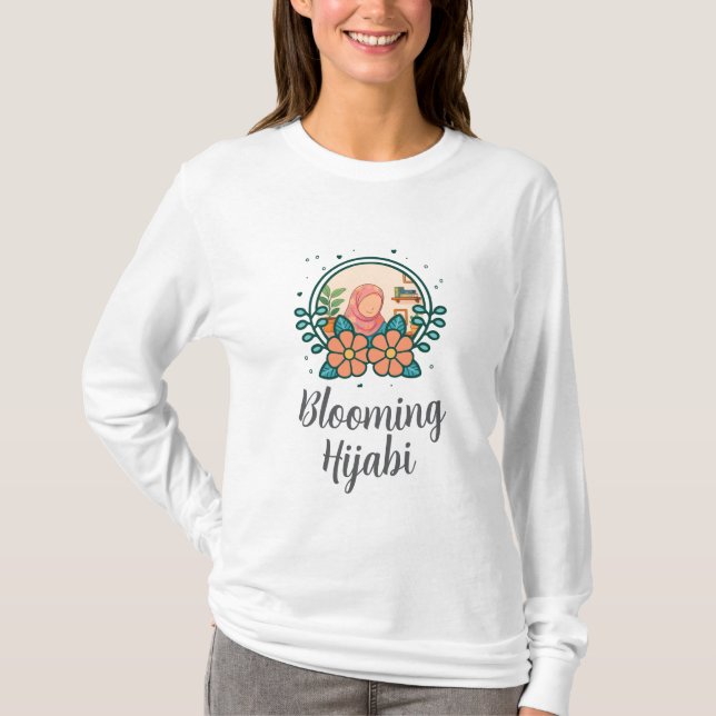Blooming Hijabi T-shirt (long sleeves) (Front)