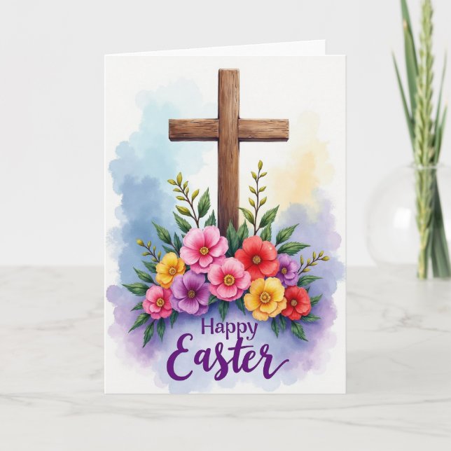 Blooming Hope Floral Art Card (Front)