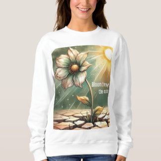 Blooming in Adversity – Floral Art Sweatshirt