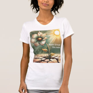 Blooming in Adversity – Floral Art T-Shirt