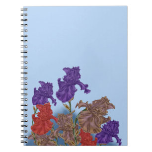 Blooming irises. notebook