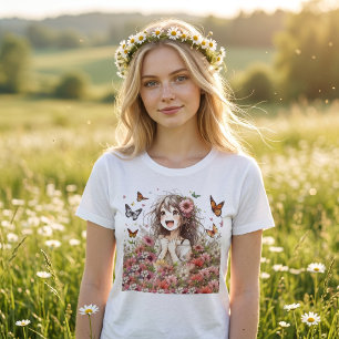 Blooming Joy Anime Floral Tee