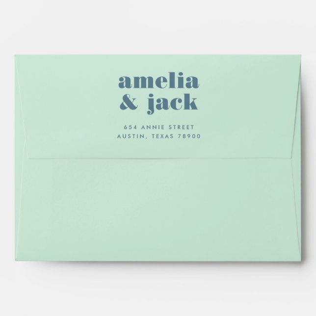 Blooming Joy Bold Bright Floral Garden Wedding Envelope (Back (Top Flap))