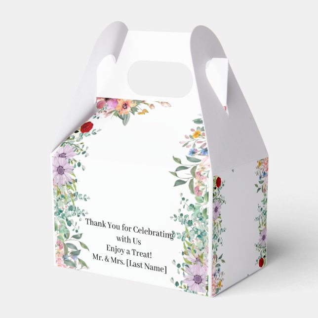 Blooming Joy – Vibrant Multicolor Floral Favour Bo Box (Front Side)