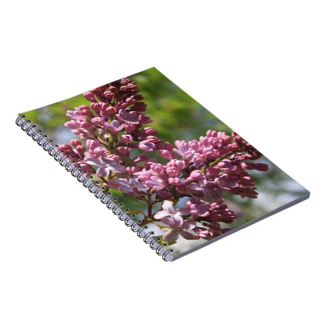 Blooming Lilacs Spiral Notebook (Right Side)