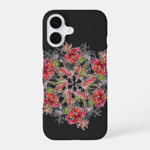 Blooming Lily Flower Collage iPhone 16 Case