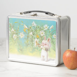 Blooming Lily Metal Lunch Box