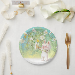 Blooming Lily Paper Plate