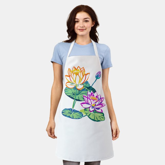 Blooming Lotus Flower Apron (Worn)