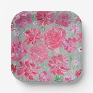Blooming Love Floral Paper Plates