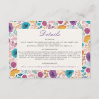 Blooming Love Floral Romantic Pink Purple Wedding
