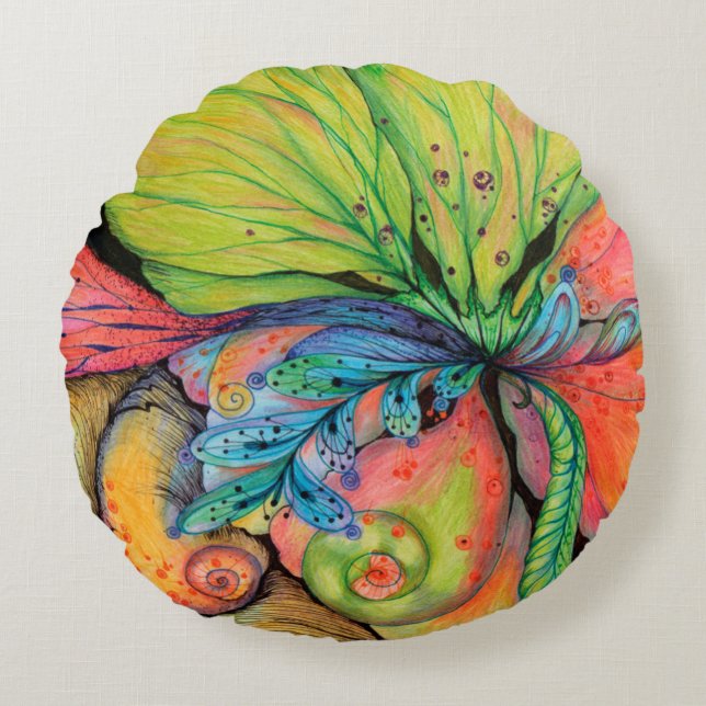 Blooming love round cushion (Front)