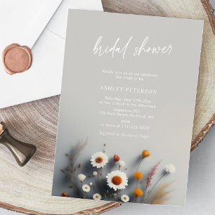 Blooming Love: Unique Wildflower Bridal Shower Invitation