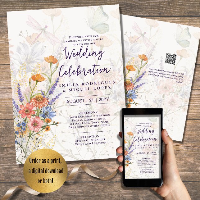 Blooming Lovely Romantic Floral Wedding Invitation (Creator Uploaded)