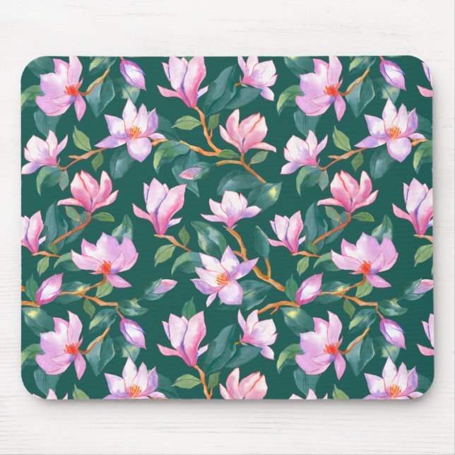 Blooming magnolia mouse pad (Front)