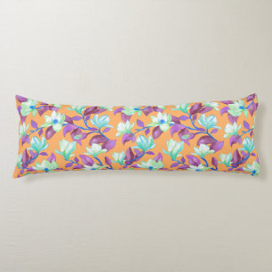 Blooming magnolia on vanilla sky body cushion