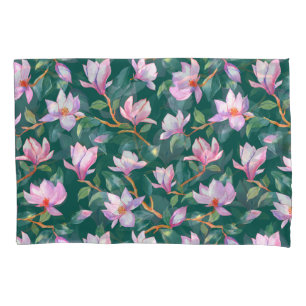 Blooming magnolia pillowcase