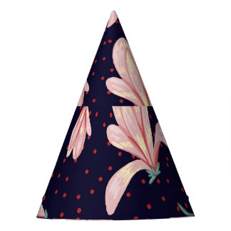 Blooming magnolias, hand-drawn vintage pattern. party hat