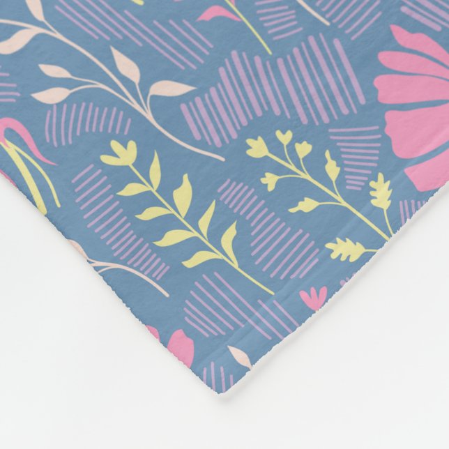 Blooming Meadow Breeze Fleece Blanket (Corner)