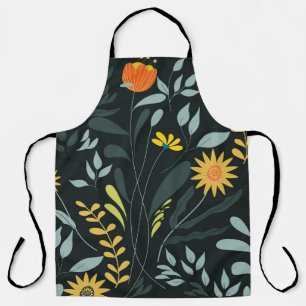 Blooming Meadow Trendy Seamless Design Apron