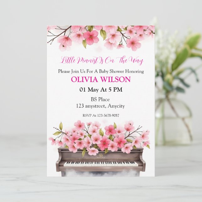 Blooming Melody Invitation (Standing Front)