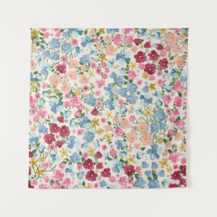 Blooming midsummer meadow seamless pattern. Plant  Tapestry
