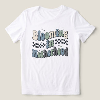 Blooming Motherhood Groovy Chequered Mama Gift Tri-Blend Shirt