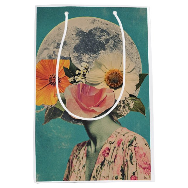 Blooming Mystery Under the Moon Medium Gift Bag (Front)