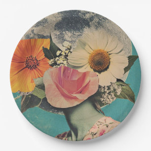 Blooming Mystery Under the Moon Paper Plate