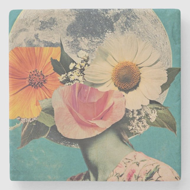 Blooming Mystery Under the Moon Stone Coaster (Front)