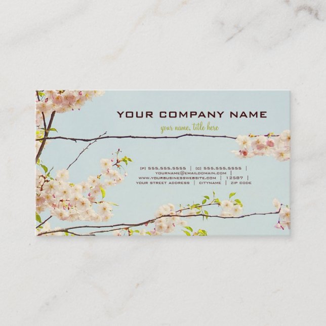 Blooming Nature Business Card (Front)