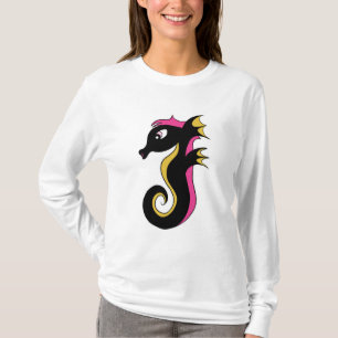 Blooming Neon Seahorse T-Shirt