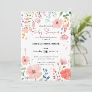 Blooming Path Baby Shower Invitation