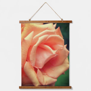 Blooming Peach Rose   Hanging Tapestry