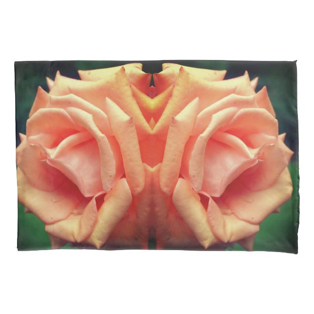 Blooming Peach Rose  Pillowcase (Front)