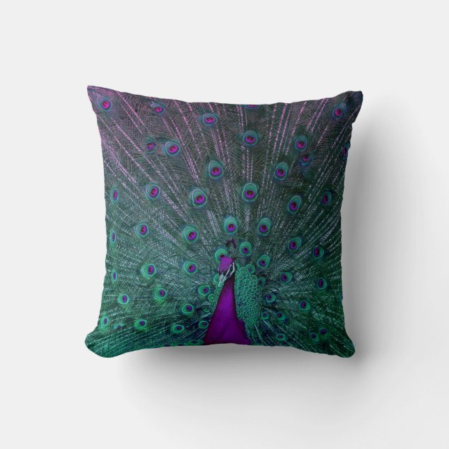 BLOOMING PEACOCK CUSHION (Front)